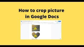 How to crop picture in Google Docs