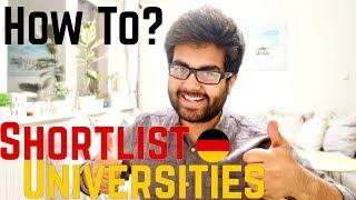 HOW TO SELECT UNIVERSITIES: STUDYING IN GERMANY