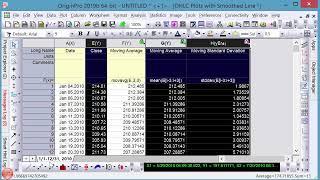 Calculate moving average, moving standard deviation