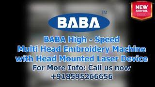 BABA Embroidery Machine with Laser Cutting Device