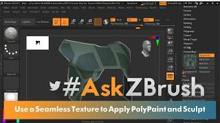 #AskZBrush - Is There a Way to Apply a Seamless Alpha and Texture Across a Section of a Model?
