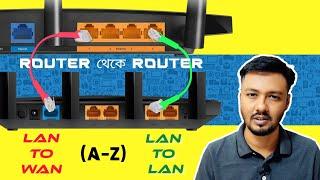 রাউটার টু রাউটার কানেকশন; Router to Router Cable Connection; LAN to LAN, LAN to WAN; Pros & Cons