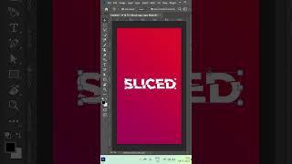 How to Create Sliced Text Effect in Adobe Photoshop | Photoshop Tutorial #shorts