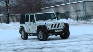 Jeep Wrangler snow drift