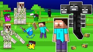 AMONG US Takes on HEROBRINE and WITHER in EPIC Minecraft Battle! | Toonz Animation