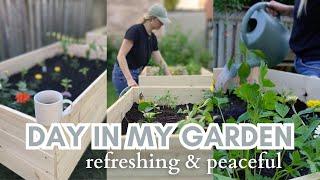 First Time Gardening VLOG | planting vegetables, herbs, and flowers in our backyard garden 🫑