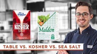 What's the Difference Between Kosher Salt, Table Salt, and Sea Salt?