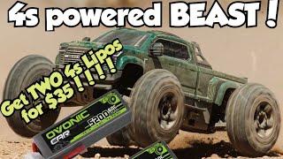 4s Powered BEAST! Arrma Big Rock 223s ON 4s Lipo Power!