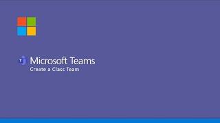 Microsoft Teams - Create a Class Team