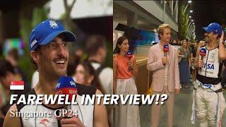 Sky Sports Tribute To DR3 | Daniel Ricciardo Post Race Interview | Singapore GP 2024