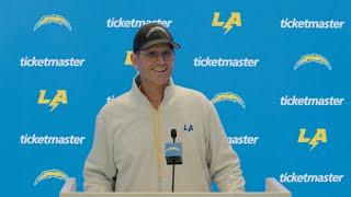 Jim Harbaugh On First Padded Practice | LA Chargers