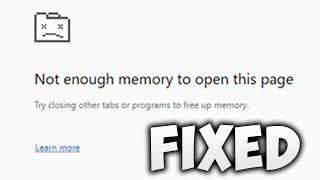 How To Fix Not Enough Memory to Open This Page Chrome Error (Easy Solution)