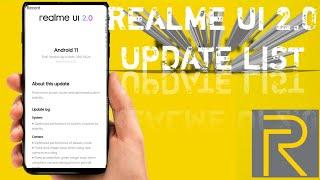 Realme UI 2.0 Update List | Realme UI 2.0 Device List Based On Android 11 |  Realme UI 2.0|