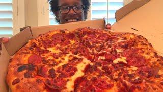 ASMR MUKBANG PIZZA HUT STUFFED PEPPERONI CHEESE PIZZA EATING SOUNDS 먹방 EATING SHOW #asmrmukbangviral