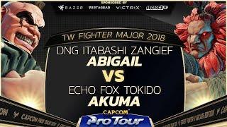 DNG Itabashi Zangief vs Echo Fox Tokido - TW FIghter Major 2018 Top 8 - SFV - CPT 2018