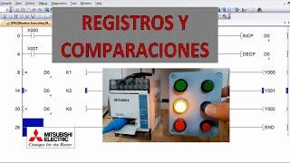 Programación Intermedia en PLC Mitsubishi (Registros y comparaciones)