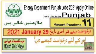 Latest Jobs in Lahore 2021|Energy Department Punjab Jobs 2021 Apply Online| Govt Jobs in Punjab 2021