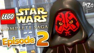 LEGO Star Wars The Complete Saga Gameplay Walkthrough - Part 2 - Darth Maul! The Phantom Menace!