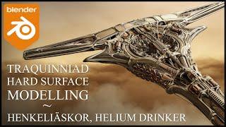 Blender hard surface modelling timelapse, Henkeliäskor, the helium drinker.