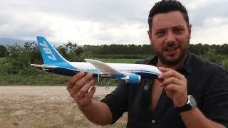 Boeing 787 QF008 RC PLANE - First Flight Test in STRONG WIND