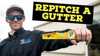 How To Repitch Your Gutter To Fix The Slope | Rain Gutter Fix