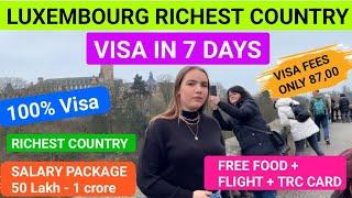 Luxembourg  Free Work visa in 7 Days | Apply Online | No Age Limit