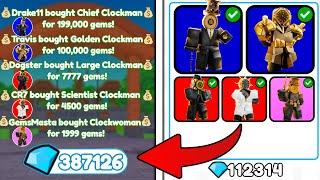 I Sold  EVERY NEW CLOCK UNIT And  TRADE THEM BACK - Roblox Toilet Tower Defense