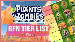 BATTLE FOR NEIGHBORVILLE: PLANT TIER LIST (+WILDFLOWER) - PvZ Battle for Neighborville (August 2020)