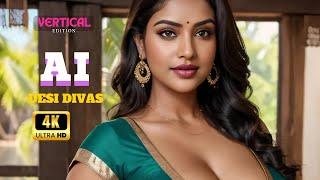 4K AI Desi Divas Lookbook Ep - 62| The Train 1 | AI Fashion Unveiled #lookbook #saree #trending