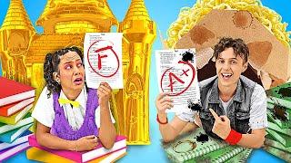 Rich vs poor: principal's son vs normal student | Life is unfair  La La Life