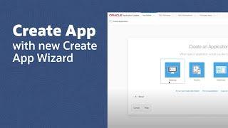 Creating an Application with the new Create App Wizard