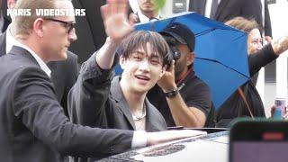 Bang Chan 방찬 Stray Kids happy with italian fans @ Milan Fashion Week 15 june 2024 after show Fendi