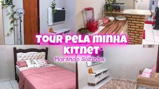 TOUR PELA MINHA KITNET MORANDO SOZINHA | mostrei tudo da minha nova casa