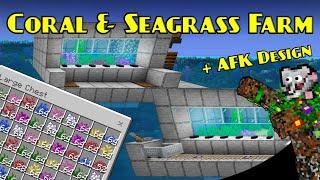 EASY Coral & Seagrass Farm | Minecraft Farm Tutorial | BEDROCK MCPE XBOX PS SWITCH