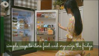 [13] My Simple Ways to Store Food & Organize the Fridge | Small Fridge Organization