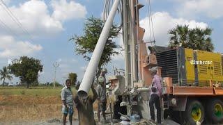 Casing pipe installation in Borewell, India