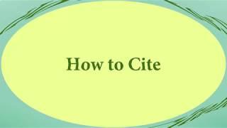 WATCH UPDATED - How To: Do Your Citations