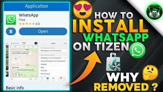 HOW TO INSTALL WHATSAPP ON TIZEN AFTER REMOVED FROM TIZEN STORE | INSTALL WHATSAPP ON TIZEN | Z2 Z4