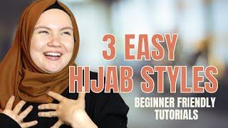 3 Easy and Beautiful Hijab Tutorials for Every Day 2022 [Styling Jersey, Chiffon and Cotton Hijabs]