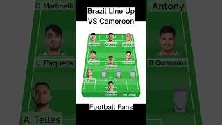 Brazil Line Up Prediction VS Cameroon#short #worldcup2022 #richarlison