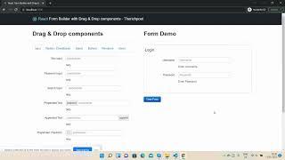 React Form Builder with Drag & Drop Components Demo 1