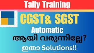 #Learn Tally Prime | Cgst& Sgst Auto calculation Problem in Tally Prime? മലയാളത്തിൽ!