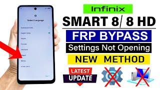 Infinix SMART 8/ 8 HD FRP Unlock/ Google Account Bypass - 100% Working (Without PC)