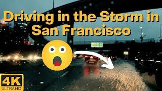 Driving in a Thunderstorm in the San Francisco Bay Area | 4K Binaural Sounds | ASMR