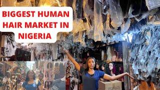 Exploring The Biggest Human hair Market in Nigeria|| Balogun market