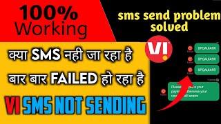 Vi sms not sending problem  Vodafone Idea sms not sending problem