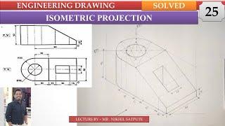 Engineering Drawing | Isometric Drawing Problem 25 | Learn with Nikhil