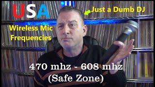 USA Wireless Microphone Frequencies As of July 13, 2020