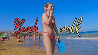 ️In LOVE With This SPANISH BEACH️ BEACH WALK SPAIN 4K