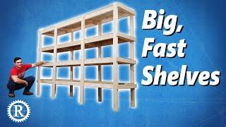 How to make fast, sturdy shop shelving.